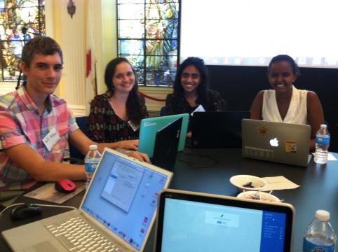 AidData research assistants at the MapGive Ebola Outbreak Mapathon
